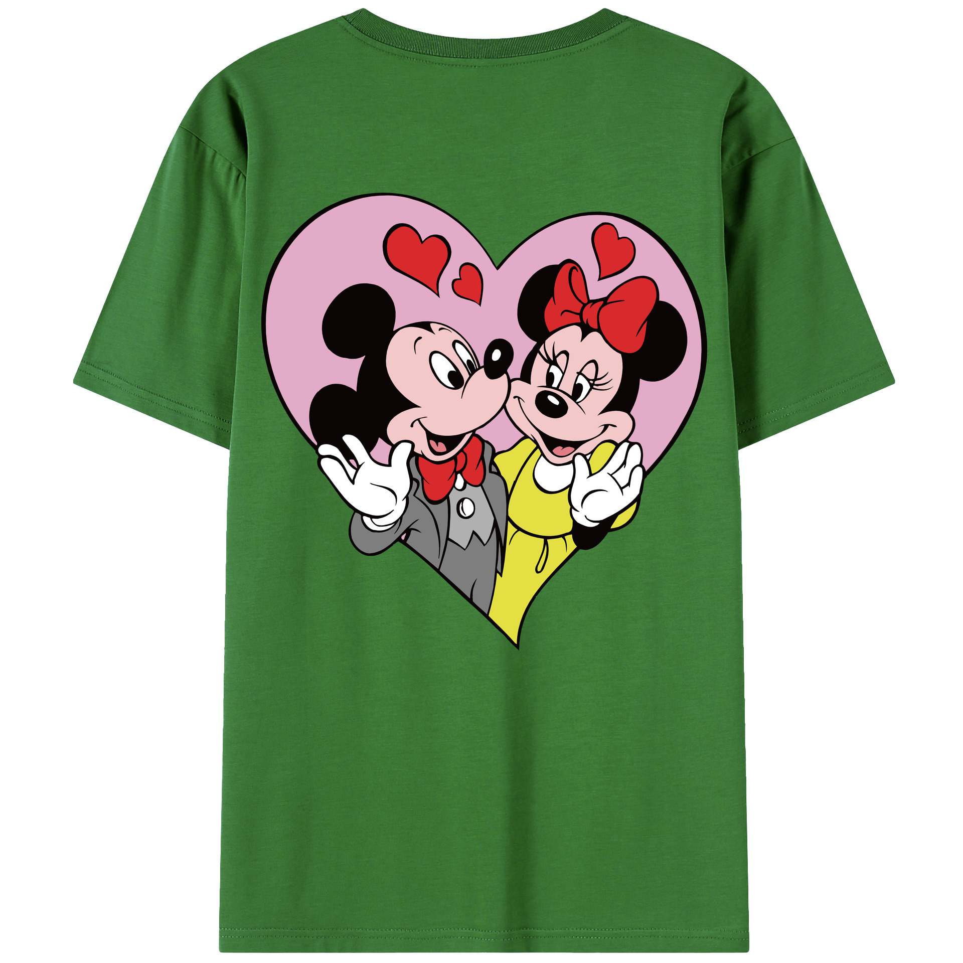 （画像用） ミッキーマウス Mickey Mouse レディース半袖Tシャツ(バックプリント)